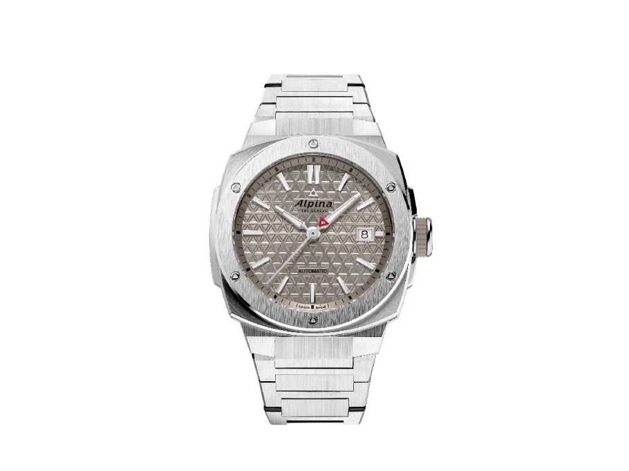 Alpiner Extreme Automatik Edelstahl 39mm beiges Zifferblatt Metallband 