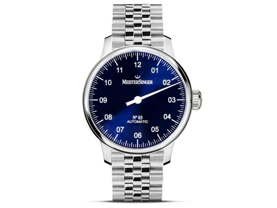 No 03 blau Edelstahlband