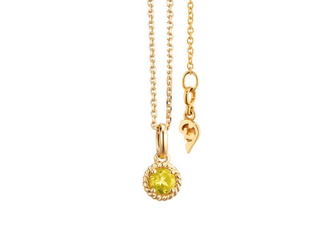 Amore Mio Collier Gelbgold mit Saphir gelb