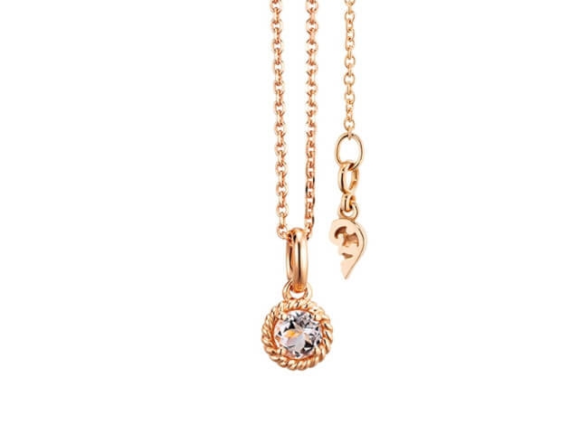 Amore Mio Collier Roségold mit Morganit