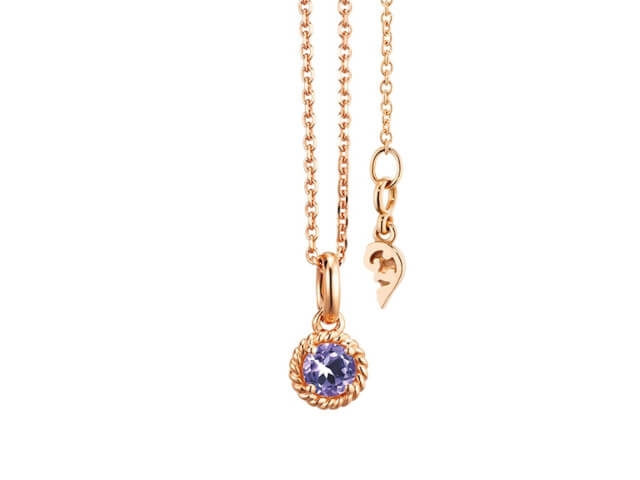 Amore Mio Collier Roségold mit Saphir violett