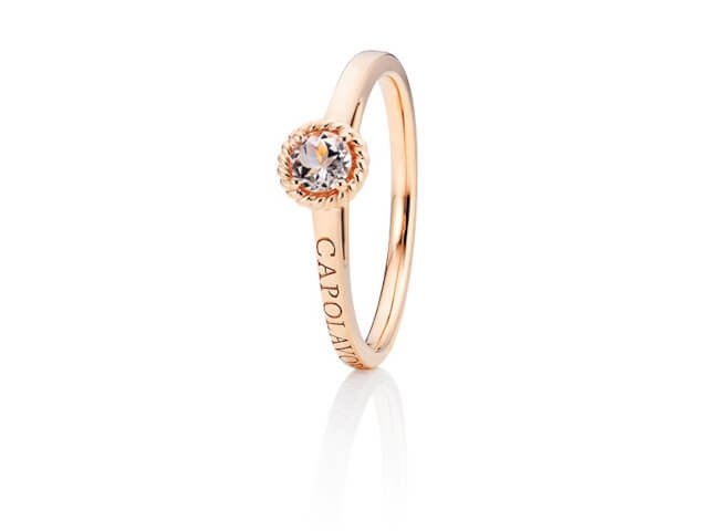 Amore Mio Ring Roségold mit Morganit