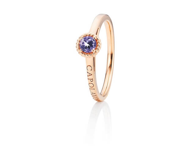 Amore Mio Ring Roségold mit Saphir violett