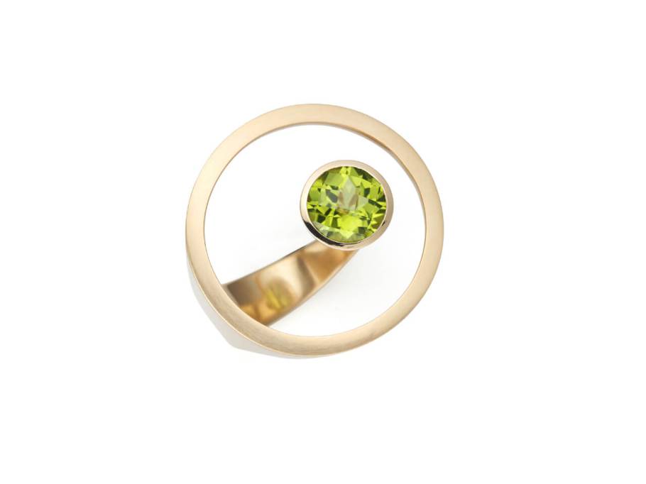 Schatzinsel mit Peridot Damenring Roségold
