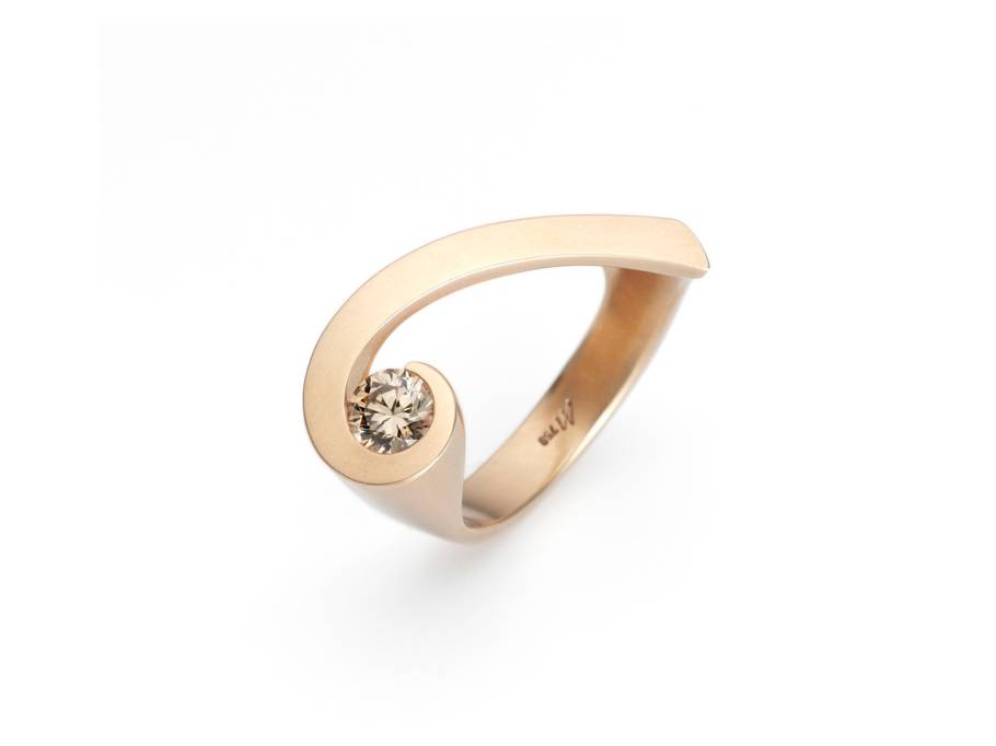 Sternschnuppe Ring mit Brillant klein