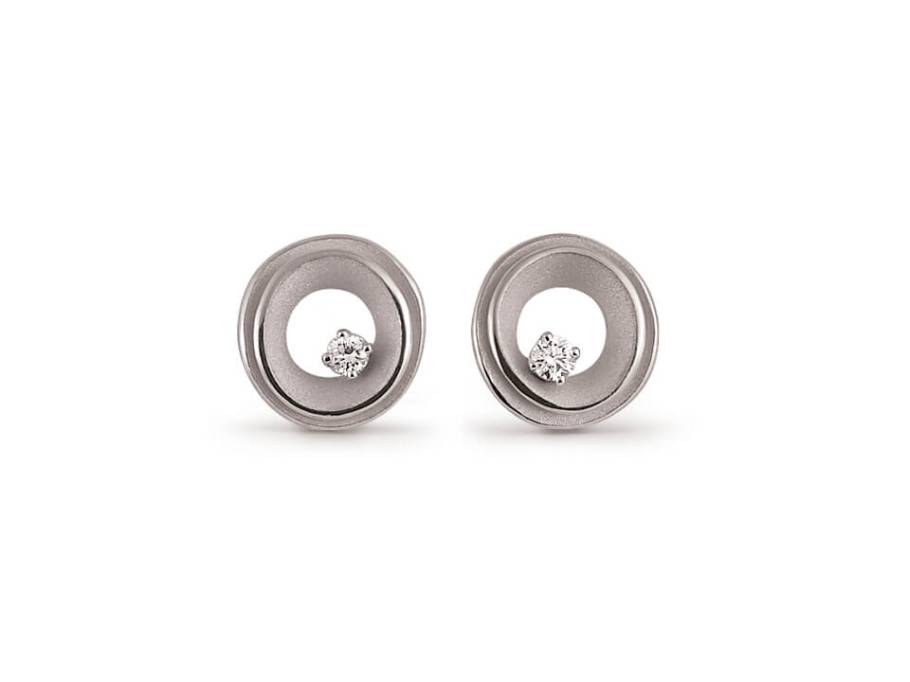 Dune My Way Ohrstecker White Ice Gold mit Brillanten 0,200ct