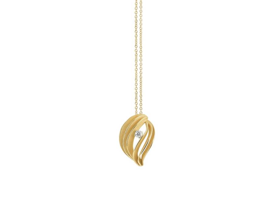 Velaa Star Kette mit Anhänger Yellow Sunrise Gold mit Brillant 0,080ct