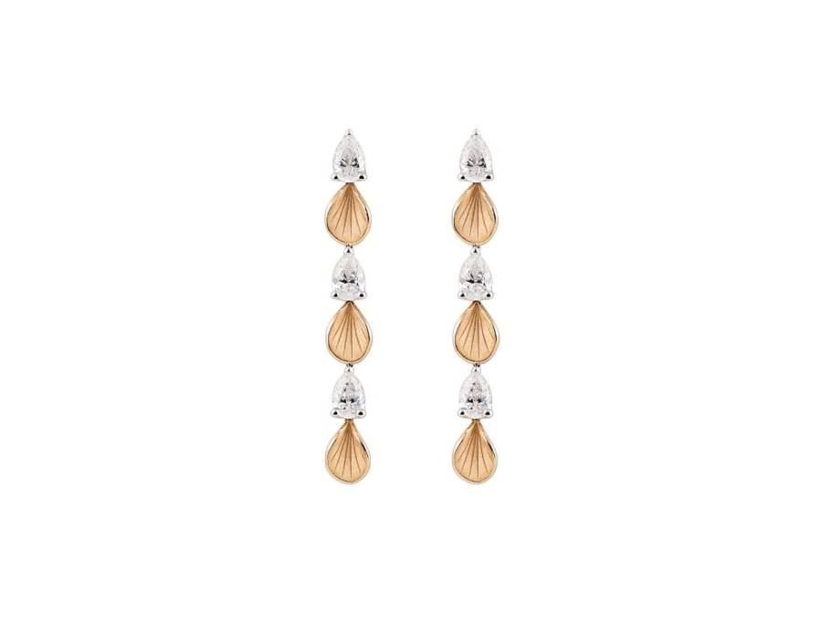 Divina Ohrhänger  Weißgold und Rotgold mit Brillanten 1,20ct