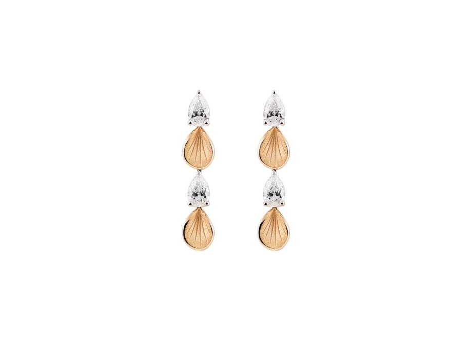 Divina Ohrhänger   Weißgold und Rotgold mit Brillanten 1,20ct