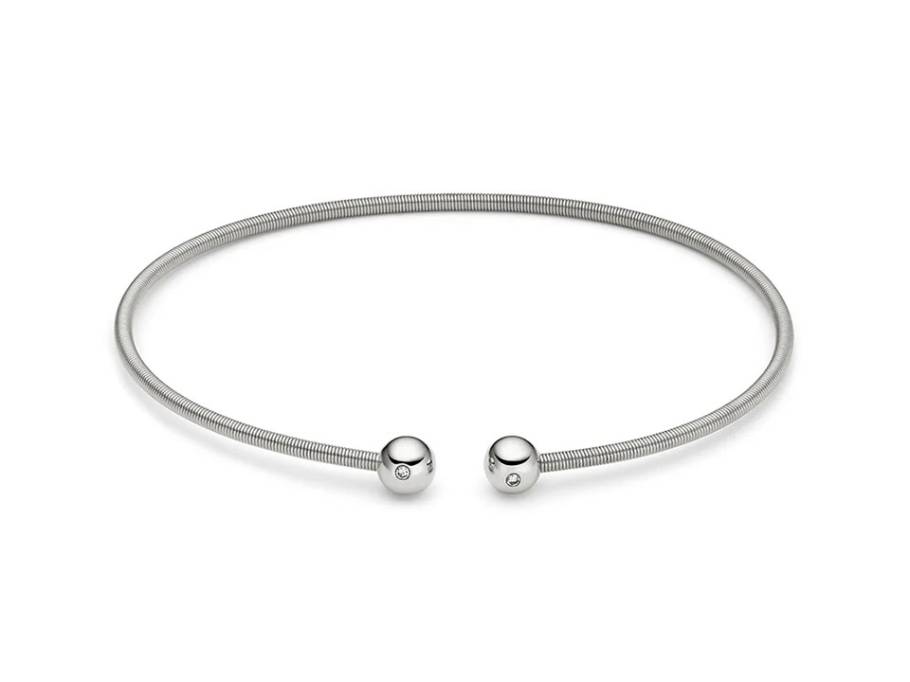  Colette C Space Armreif Platinum mit zweifachem Besatz