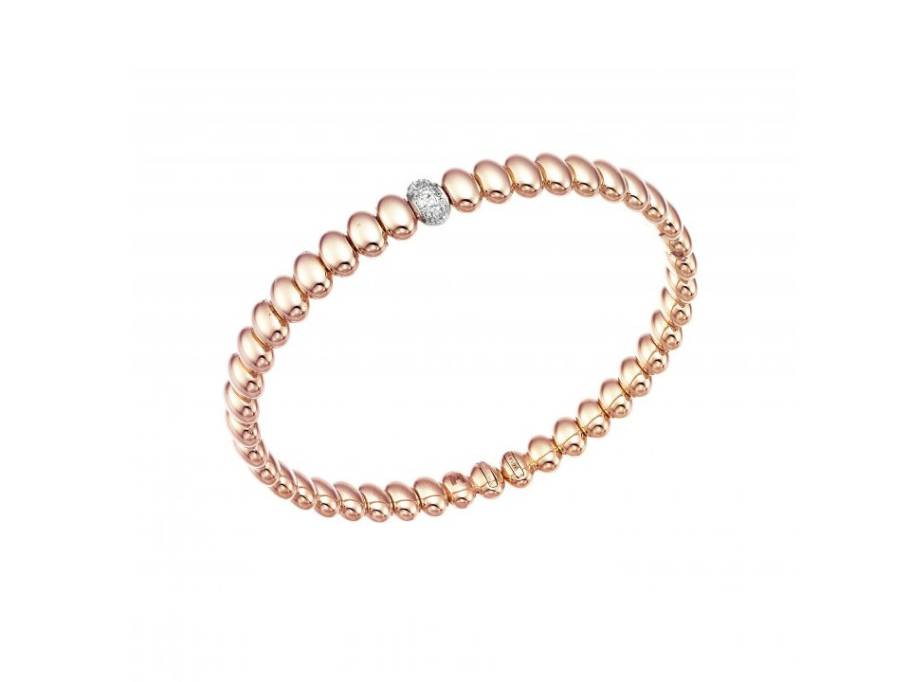 Armillas Acqua Armspange Roségold 18cm mit Brillanten 0,070ct flexibel