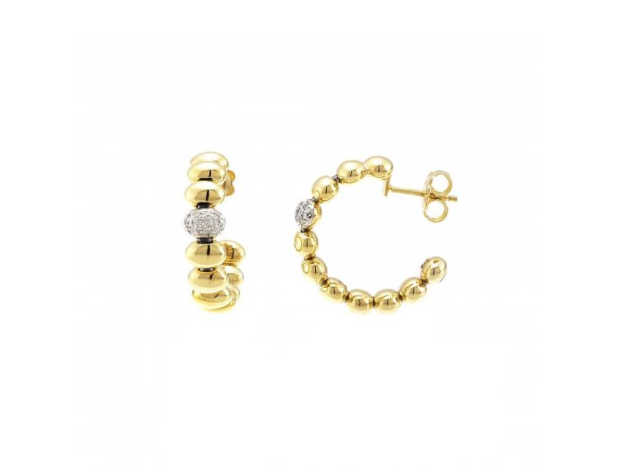 Armillas Acqua Creolen Gelbgold klein mit Brillanten 0,130ct