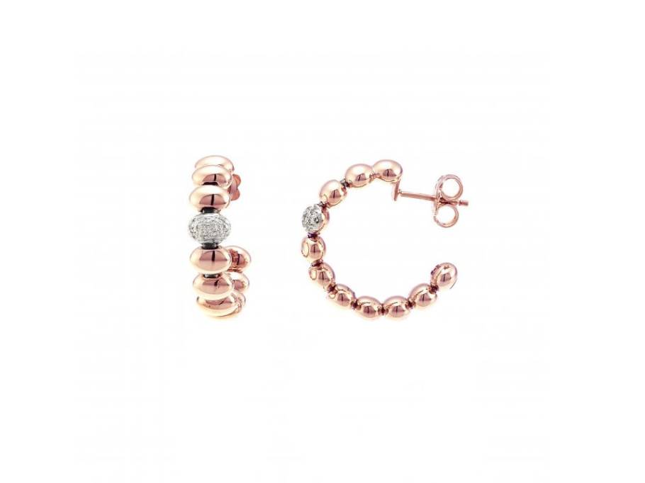 Armillas Acqua Creolen Roségold klein mit Brillanten 0,130ct