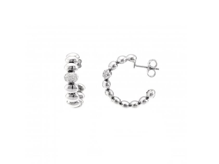 Armillas Acqua Creolen Weißgold klein mit Brillanten 0,130ct