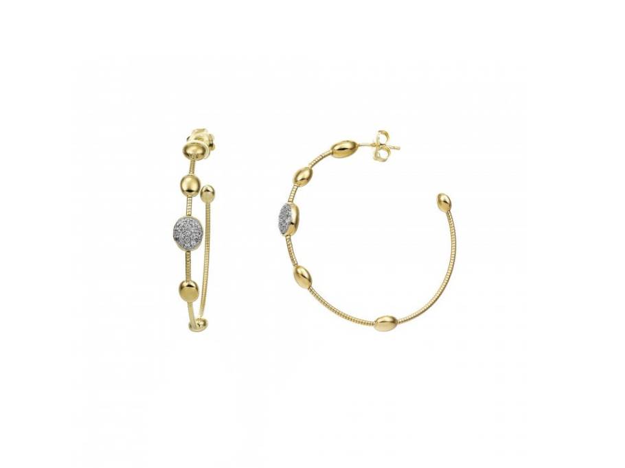 Armillas Acqua Creolen Gelbgold 43mm mit Brillanten