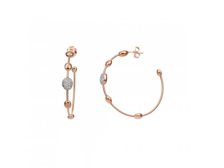 Armillas Acqua Creolen Roségold 43mm mit Brillanten