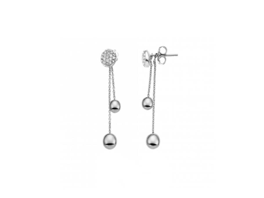 Armillas Acqua Ohrhänger Weißgold 4,5cm mit Brillanten 0,240ct