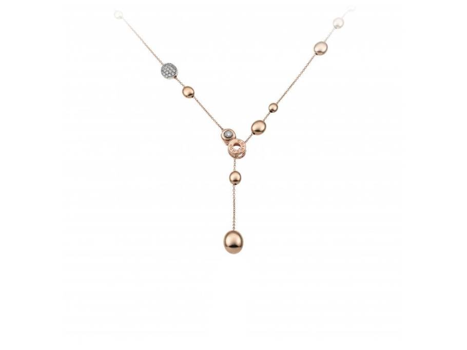 Armillas Acqua Y-Collier Roségold 50cm mit Brillanten