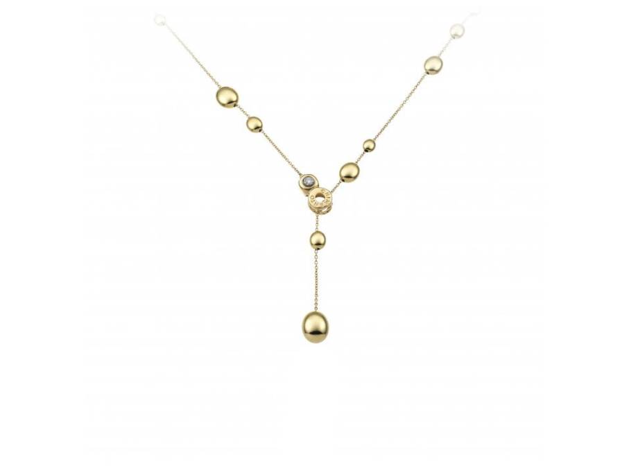 Armillas Acqua Y-Collier Gelbgold 50cm mit Brillant 0,030ct