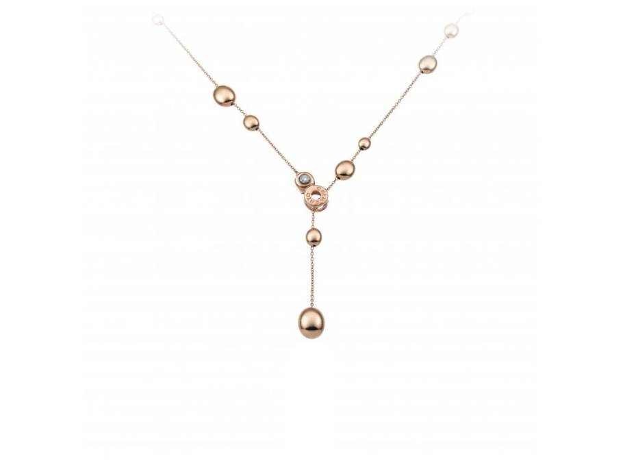 Armillas Acqua Y-Collier Roségold 50cm mit Brillant 0,030ct