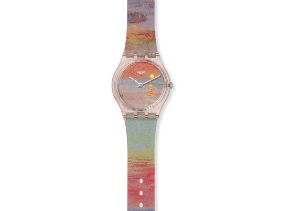 Art Journey Tate Gallery "Turner's Scarlet Sunset" Quarz Bio-Kunststoff rosa Silikonband SO28Z700