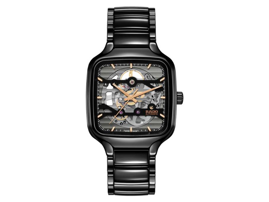 True Square Automatik Skeleton Keramik schwarz 38mm Keramikband schwarz