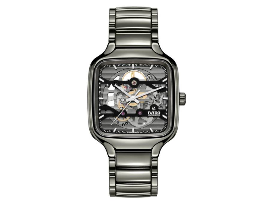  True Square Automatik Skeleton Keramik grau 38mm Keramikband grau