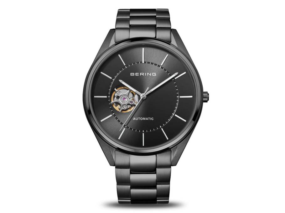  Automatic 43mm Edelstahl PVD-Anthrazit graues Zifferblatt Metallband