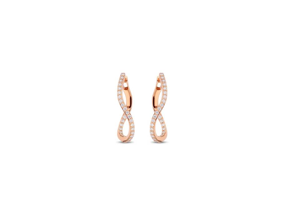 Infinity Creolen Roségold 25mm mit Brillanten 0,610ct