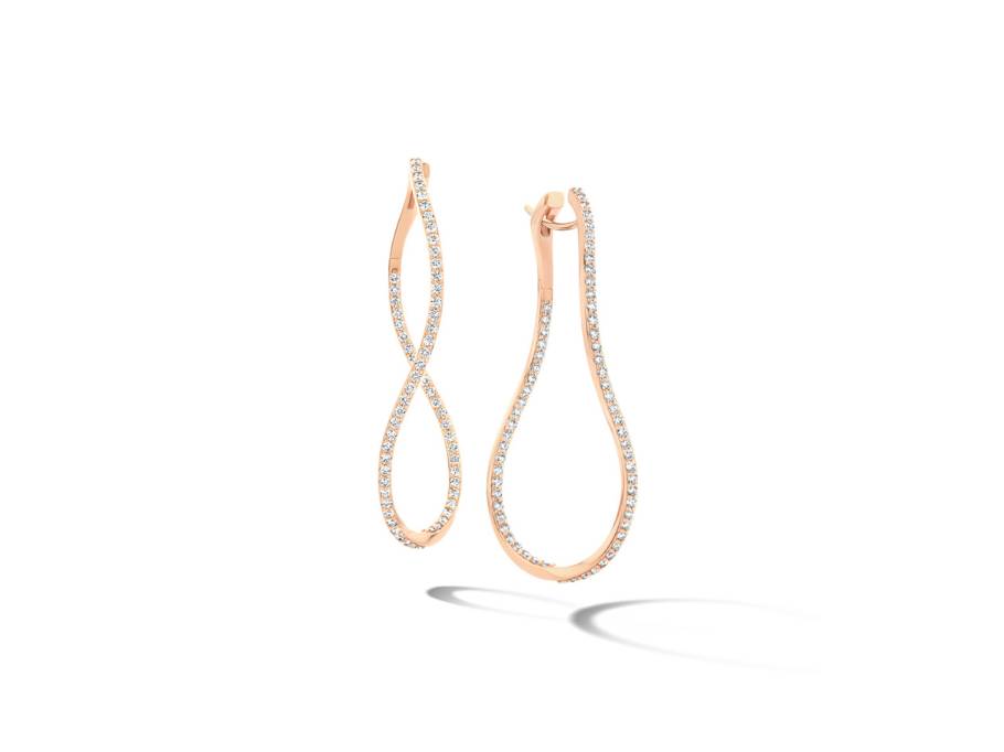 Infinity Ohrhänger klein Roségold mit Brillanten 1,52ct