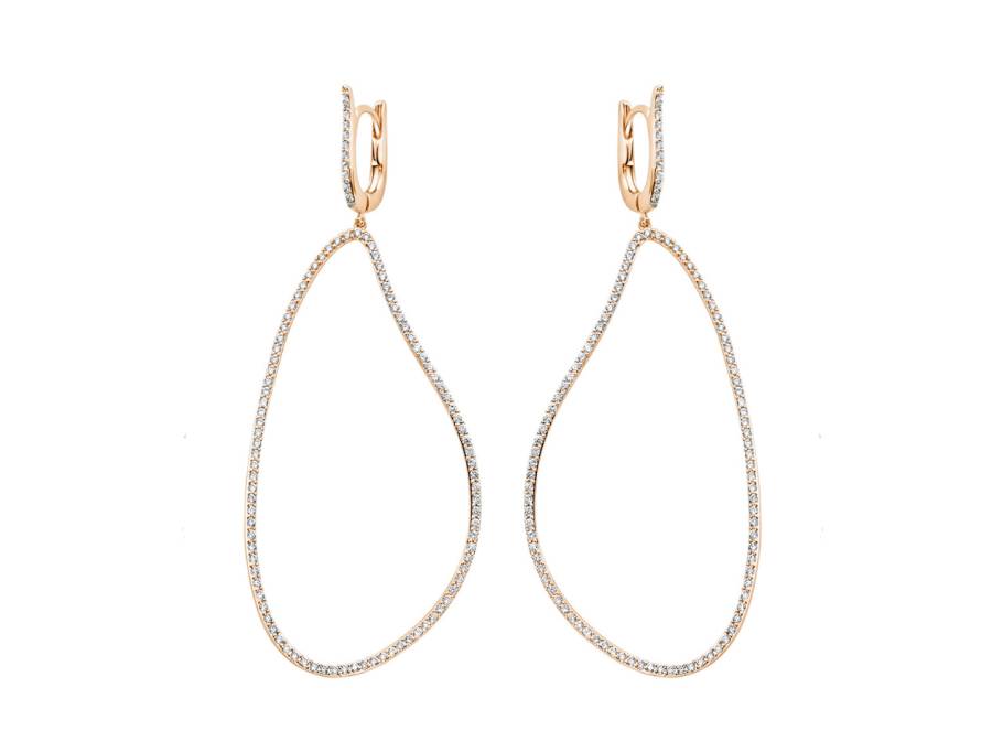 Infinity Ohrhänger groß Roségold mit Brillanten 1,24ct