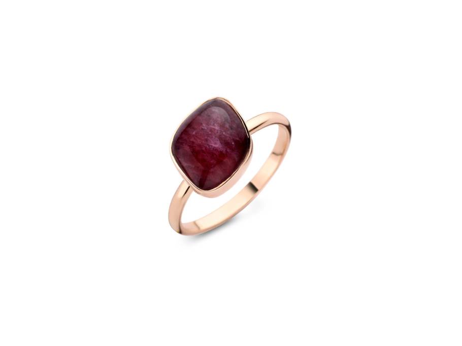 Mini Chloé Ring Roségold Rubin mit Amethyst und Brillant 0,020ct