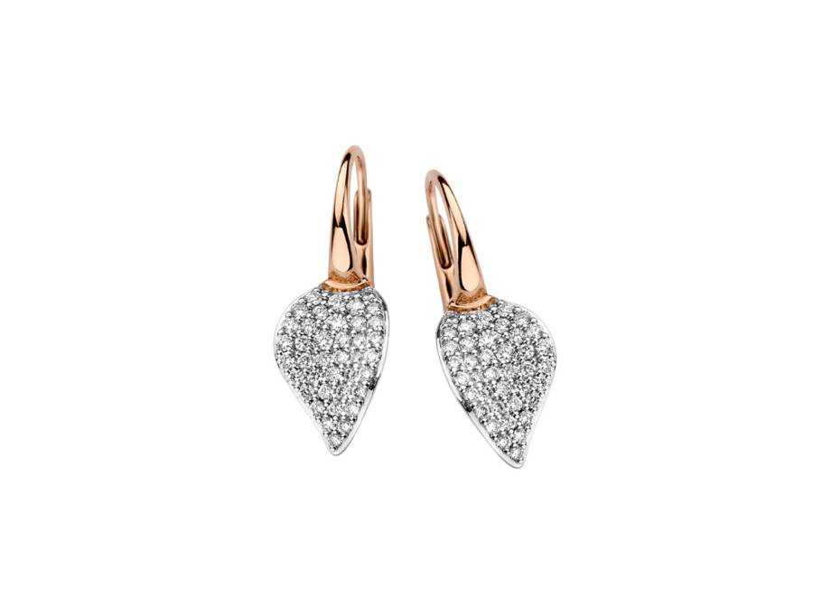 Mini Leaves "White Diamonds" Ohrhänger Roségold mit Brillanten 0,740ct