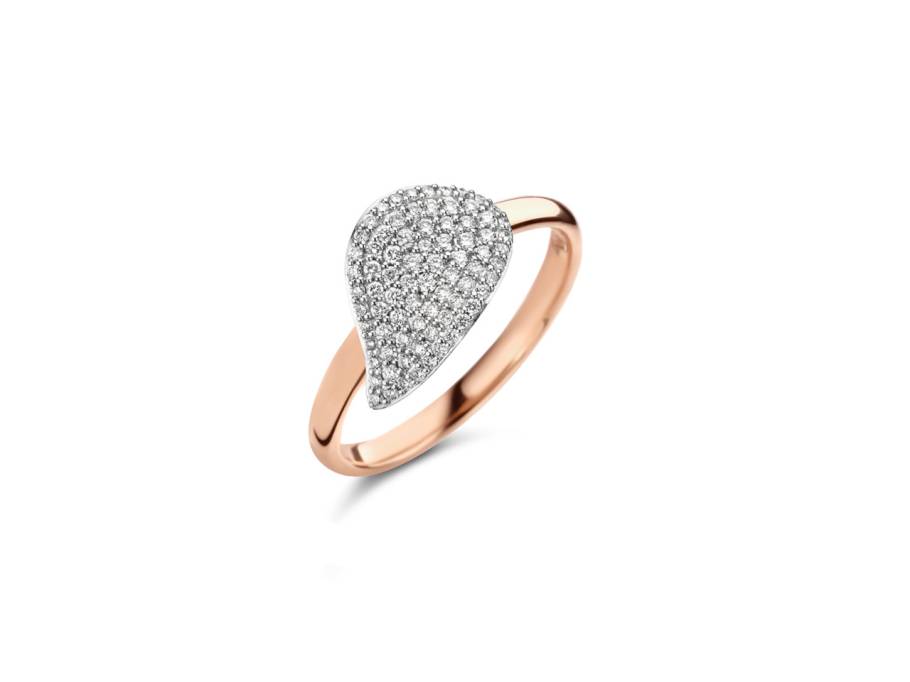 Mini Leaves "White Diamonds" Ring Roségold mit Brillanten 0,470ct