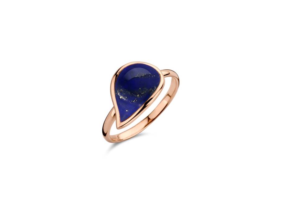 Mini Leaves "Lapis Blue" Ring Roségold