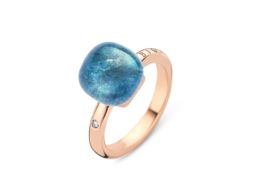 Mini Sweety "Atlantic Waves" Ring Roségold Gr. M mit Brillant 0,020ct