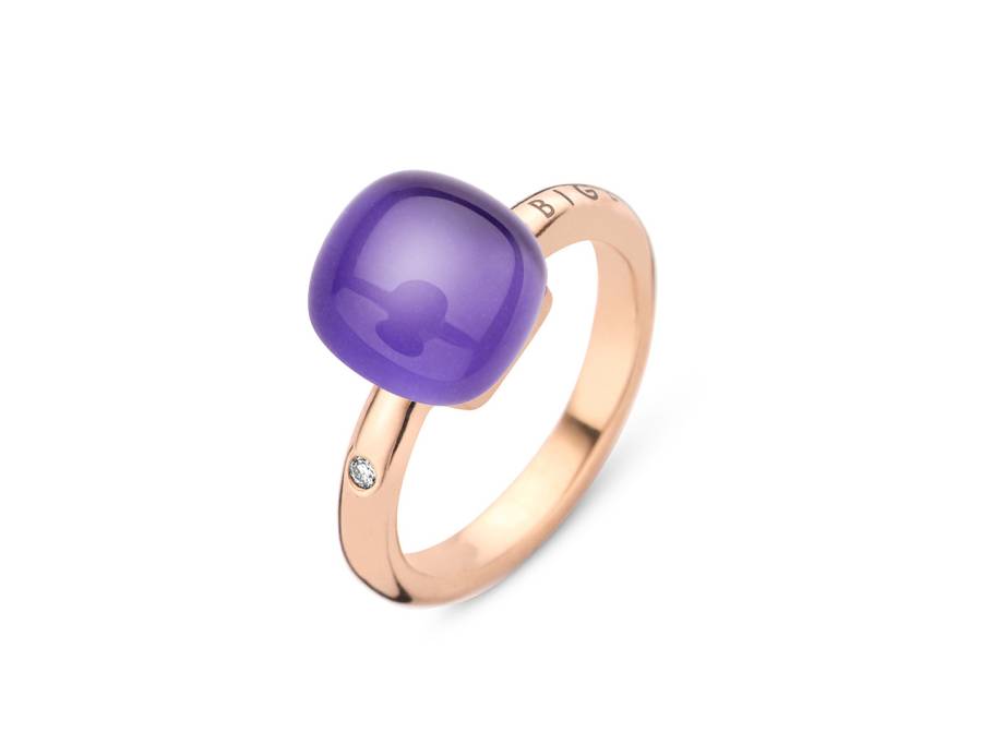 Mini Sweety "Lapis Night" Ring Roségold Gr. M mit Brillant 0,020ct