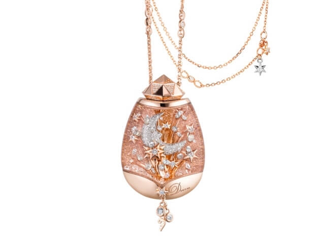 Billion Dreams Snow Globe-Collier Roségold "Lucky Stars" 
