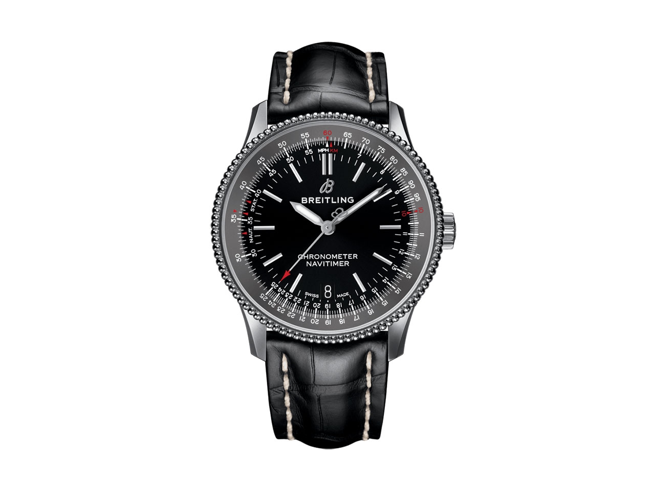 Breitling Navitimer 1 Automatic 38 schwarz Lederband kaufen 