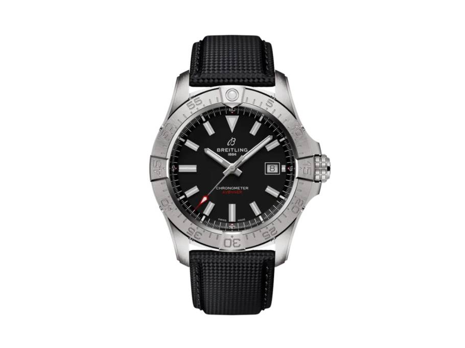  Avenger Automatik 42 Edelstahl schwarzes Zifferblatt schwarzes Lederband