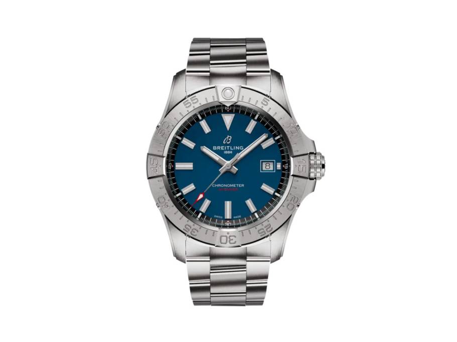  Avenger Automatik 42 Edelstahl blaues Zifferblatt Metallband