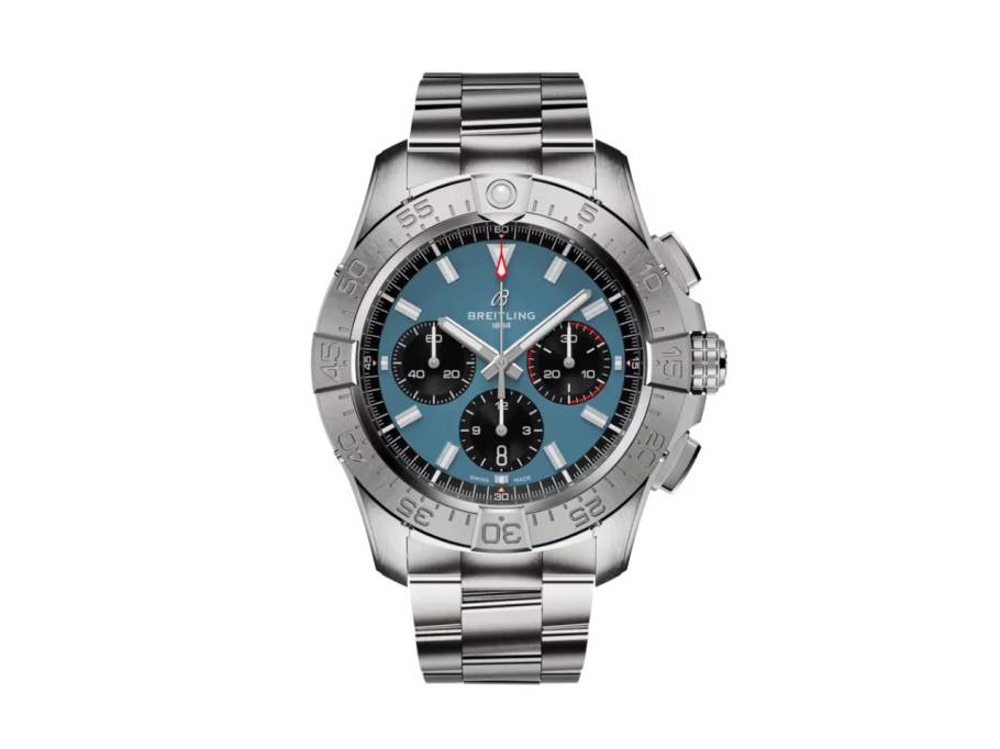  Avenger B01 Chronograph 44 Automatik Edelstahl blaues Zifferblatt Metallband