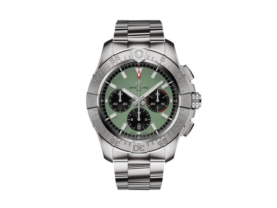  Avenger B01 Chronograph 44 Automatik Edelstahl grünes Zifferblatt Metallband