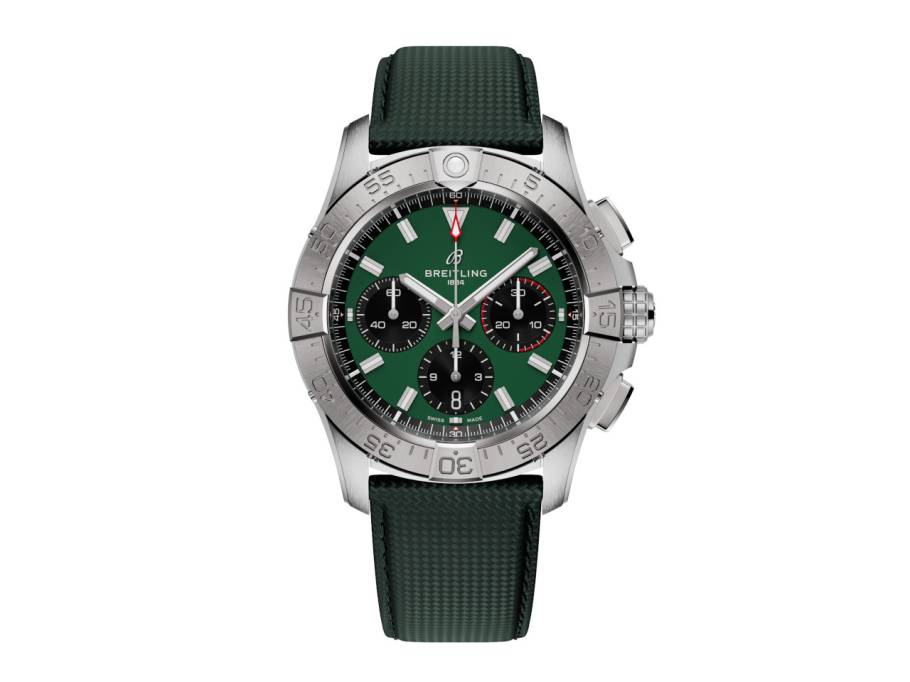Avenger B01 Chronograph 42 Automatik Edelstahl 42mm grünes Zifferblatt grünes Lederband