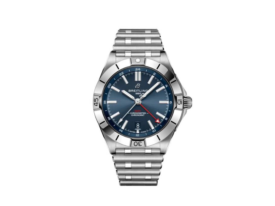 Chronomat Automatic GMT 40 Edelstahl blaues Zifferblatt Metallband
