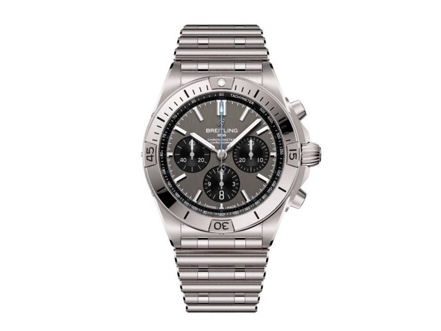 Chronomat B01 42 Automatik Titan graues Zifferblatt Metallband