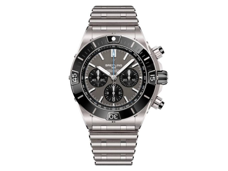 Super Chronomat B01 44 Automatik graues Zifferblatt Metallband
