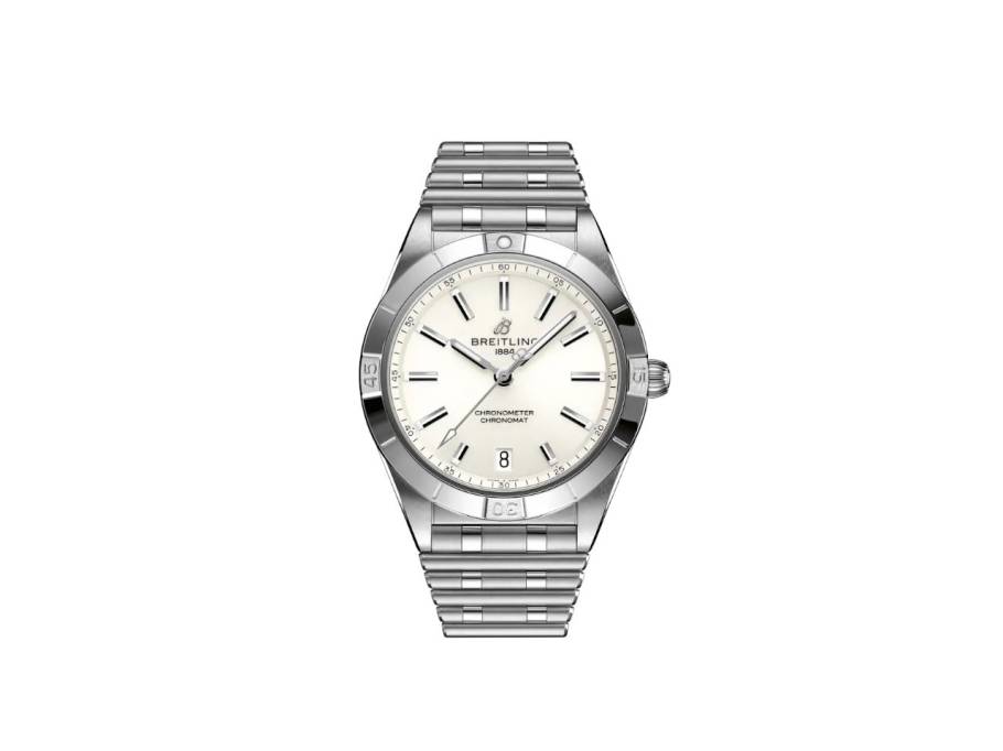 Chronomat Automatic 36 Edelstahl weißes Zifferblatt Metallband