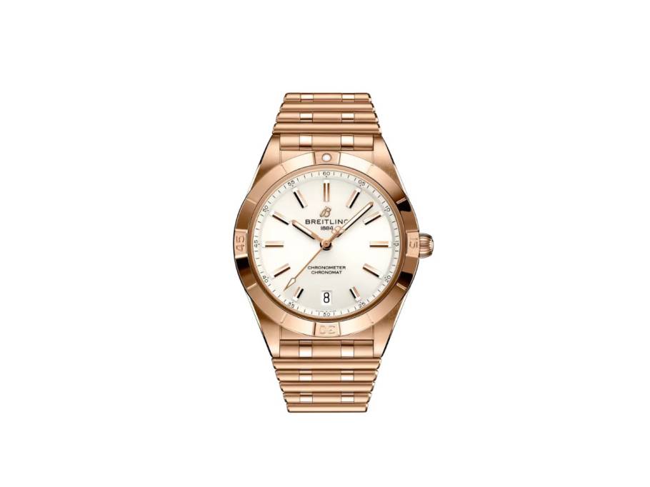 Chronomat Automatic 36 Rotgold weißes Zifferblatt Metallband