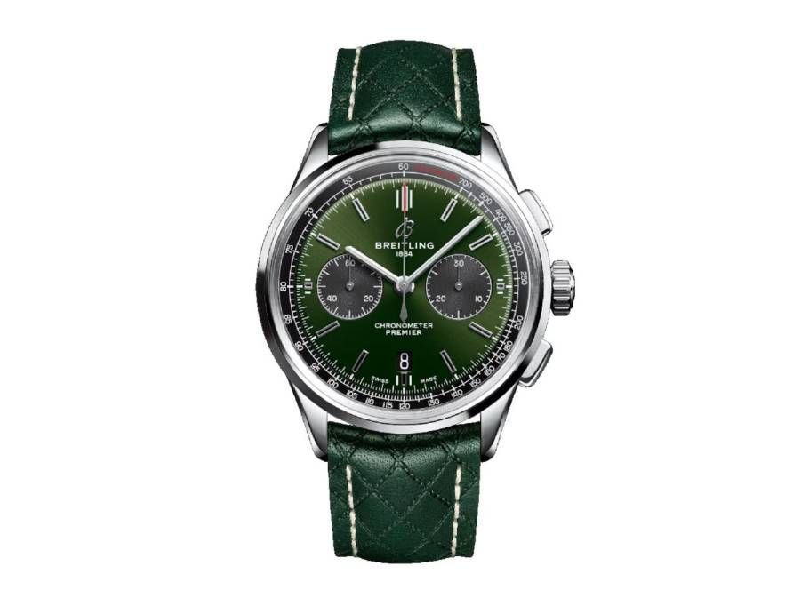 Premier  B01 Chronograph 42 Bentley Edelstahl grün British Racing Green